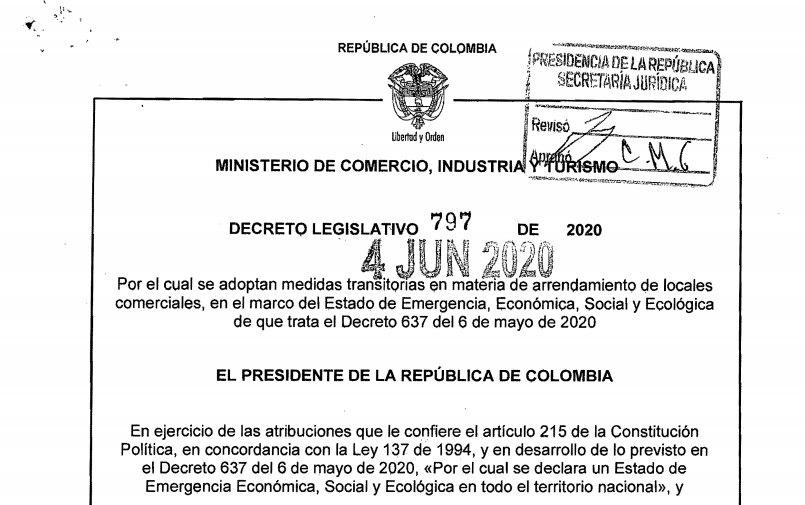 Decreto 797 del 4 de junio de 2020