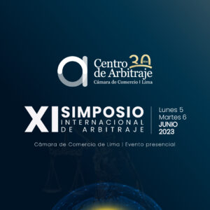 Afiche del XI Simposio Internacional de Arbitraje